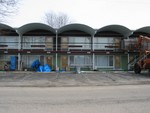 Another view of the front building of the Blackhawk Motel.