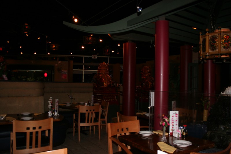 Looking from the back of the Tropical Bistro towards the front door.