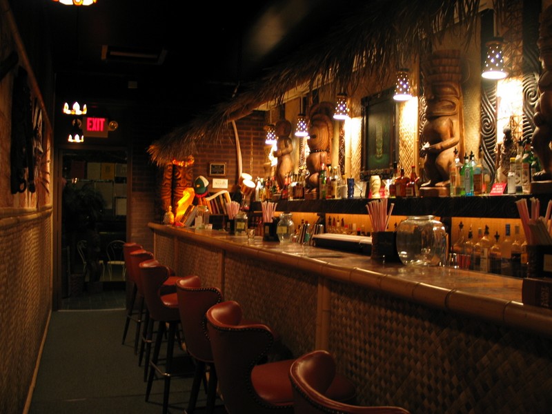Much of the lighting in the Hale Tiki is original, or have just a few pieces replaced to give proper ambiance.