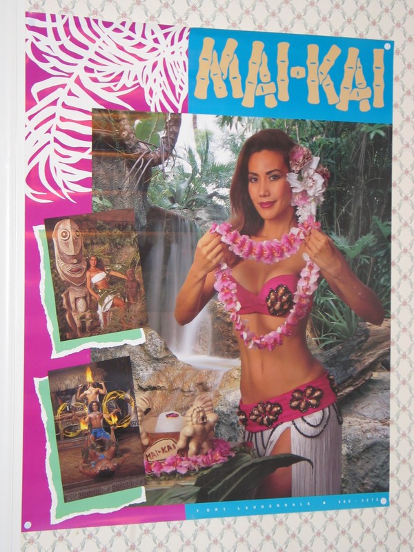 A Mai Kai poster in need of framing.