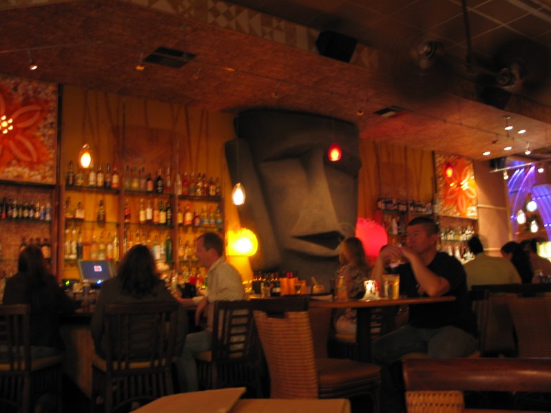 This is the main portion of the bar. The giant Moai has a glowy nosering.