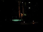 The pool, glowing.
