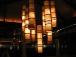 Unfortunately, these lamps in the main stairwell leading down to the ground floor Islands Restaurant and 'American' bar were the primary artifact with true Tiki appeal.