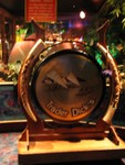 The massive gong on wheels- I wish we had a less blury picture!