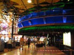 Looking across the entrance to the stage area from inside the casino.