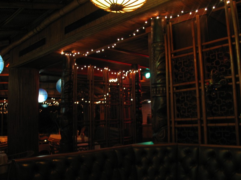 Like any good Tiki palace, there is no one place to stand to photograph the entirety of it- but this gives a hint of the layering and immersiveness of Trader Vic's Atlanta.