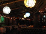 And another of the back dining rooms, near the small garden. This perhaps gives the best feel for how one room flows into another, these rooms radiating out from the ovens. And again, the wonderful floats with the great net patterns! Aloha!