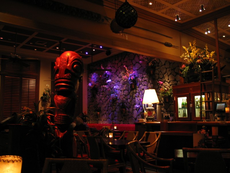 Another Marquesan near the back of the bar area, as it transitions into the room with the rock wall.