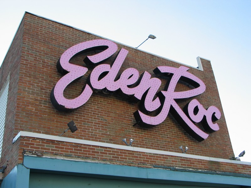 The signature font, in pink no less, close if not the same to other Eden Rocs in Miami Beach and Ocean City Maryland.