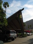 Here, standing on the sidewalk roughly by the sign, you get a good view of the frame entranceway.