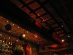 An outrigger above us and plenty of matting on the ceiling.